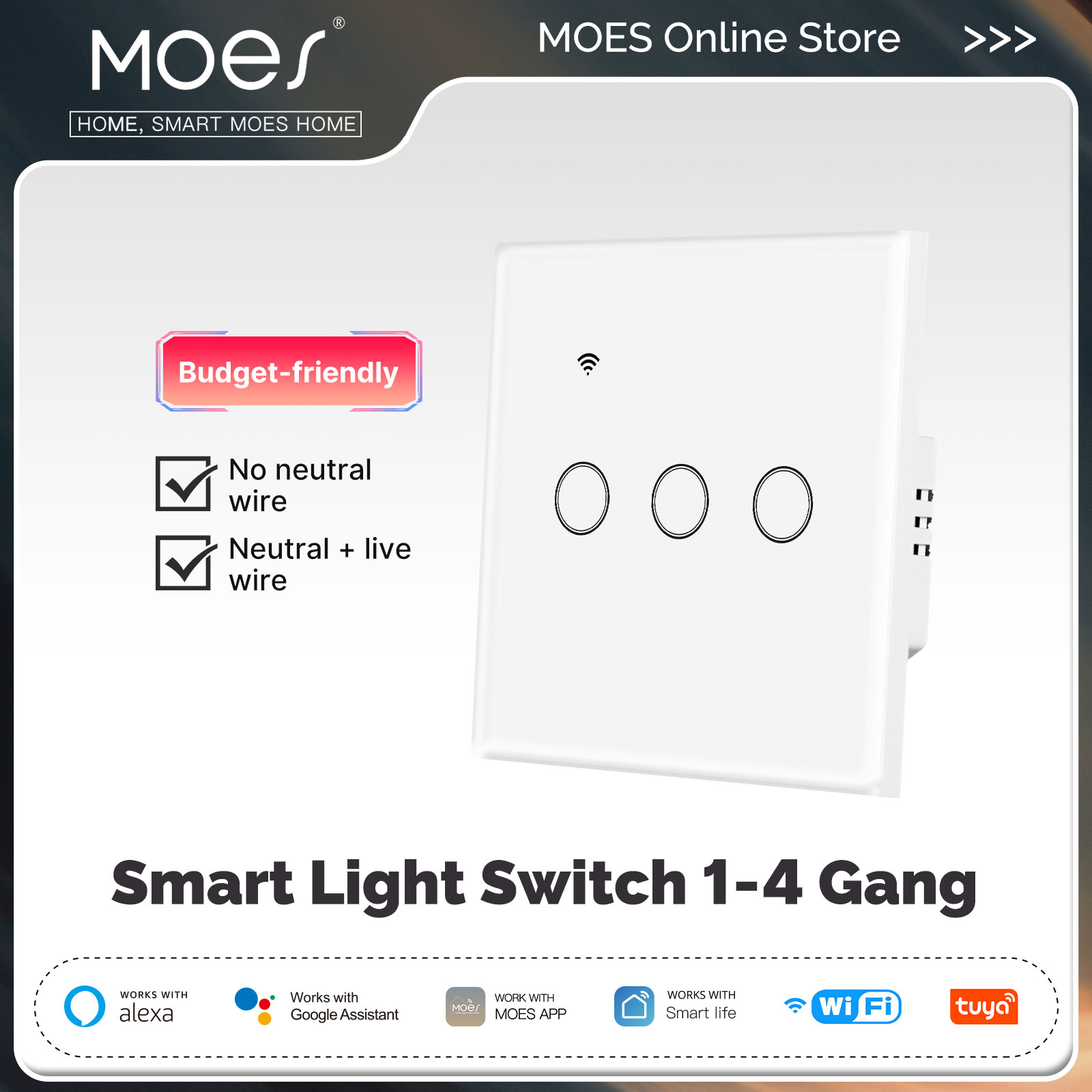 Tuya Smart Switch - Tuya WiFi Smart Light Switch Glass