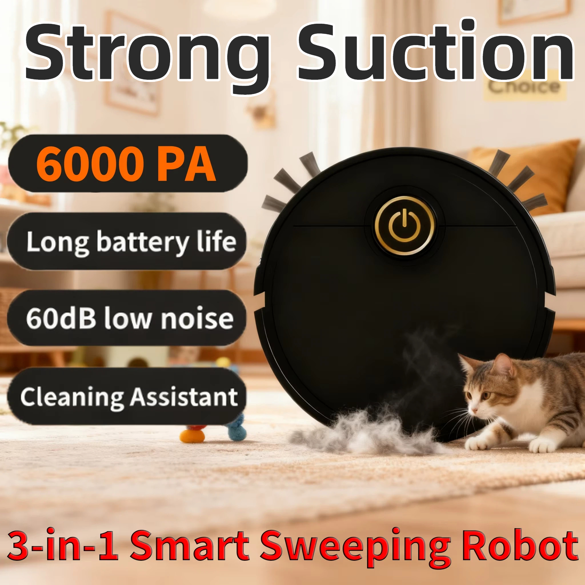 Smart Home Kitchen - Hot Selling 6000pa Smart Sweeping Robot