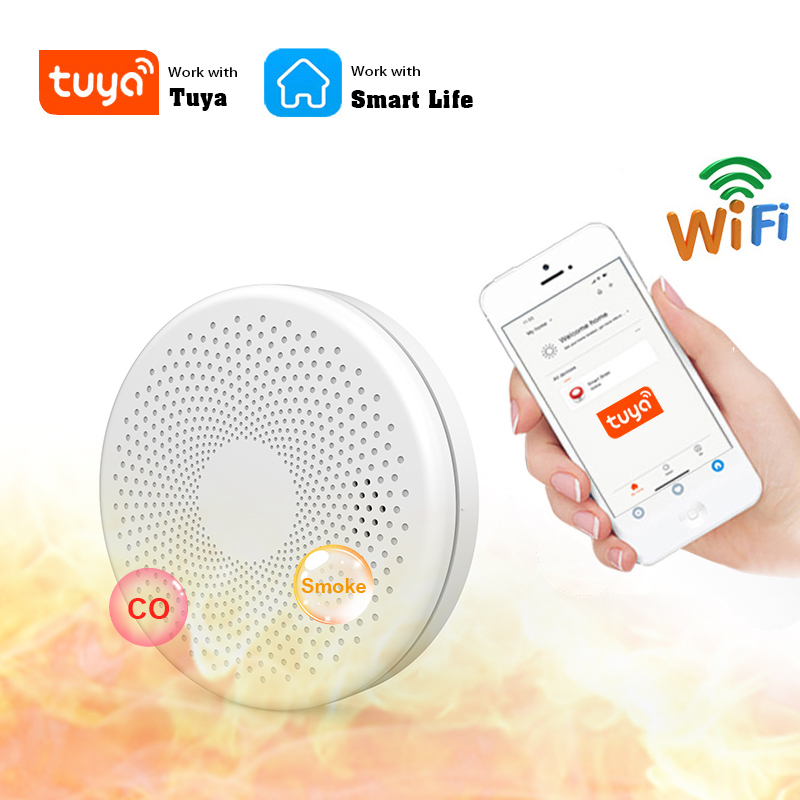 2 in 1 Version WiFi Tuya Smart - Smart Smoke Detector のレビューと価格