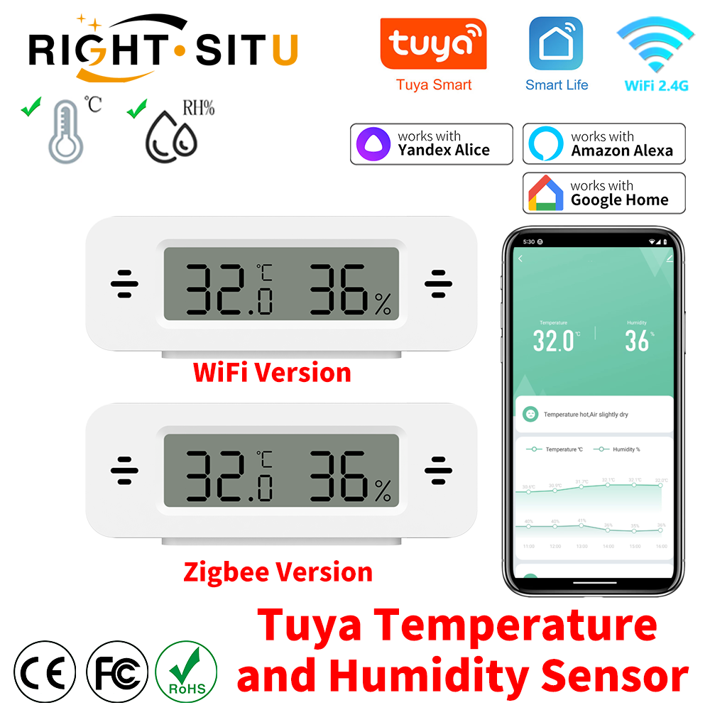 Tuya WiFi Zigbee Mini Temperat - Smart Home Yandex のレビューと価格