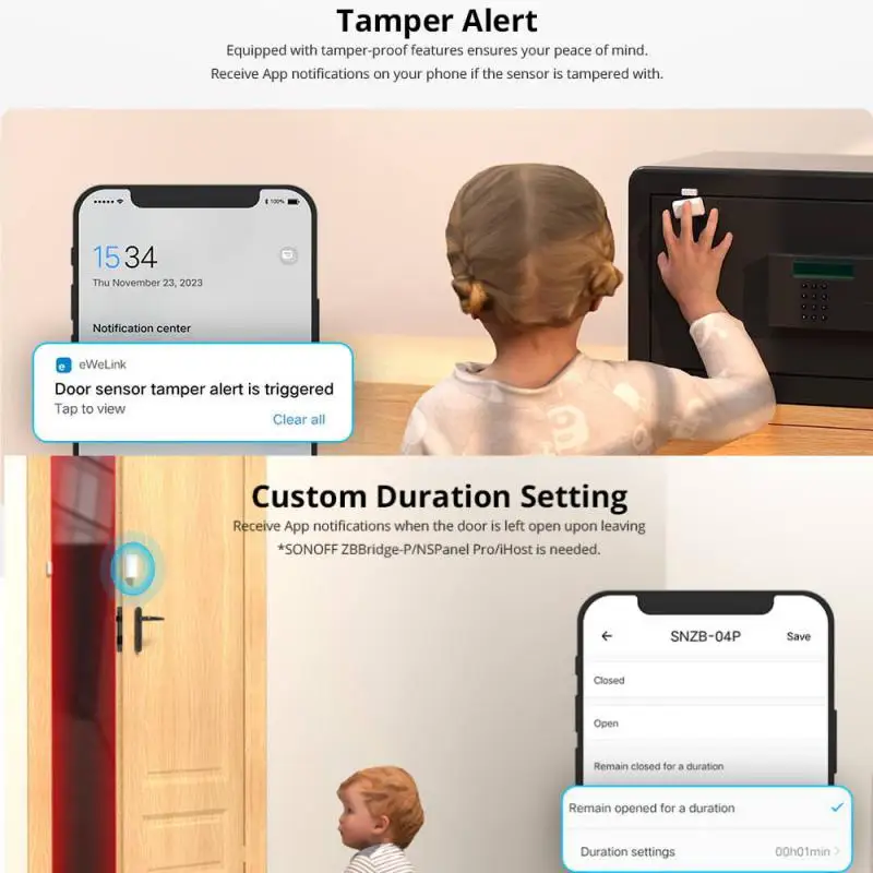 SONOFF SNZB-04P Zigbee Door Se - Smart Home Bridge のレビューと価格