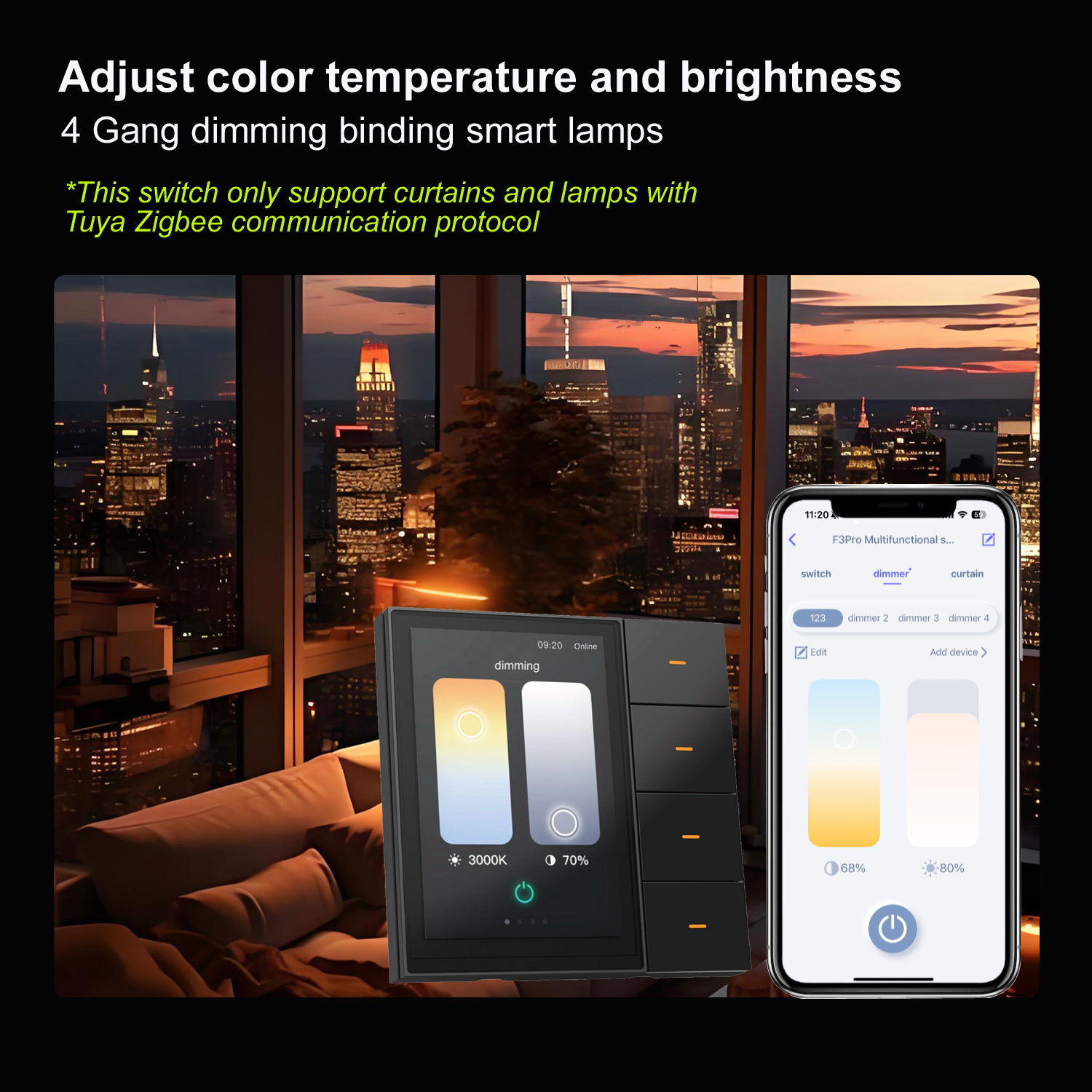 F3-pro Tuya Smart Panel ZigBee - Smart Home Automation のレビューと価格
