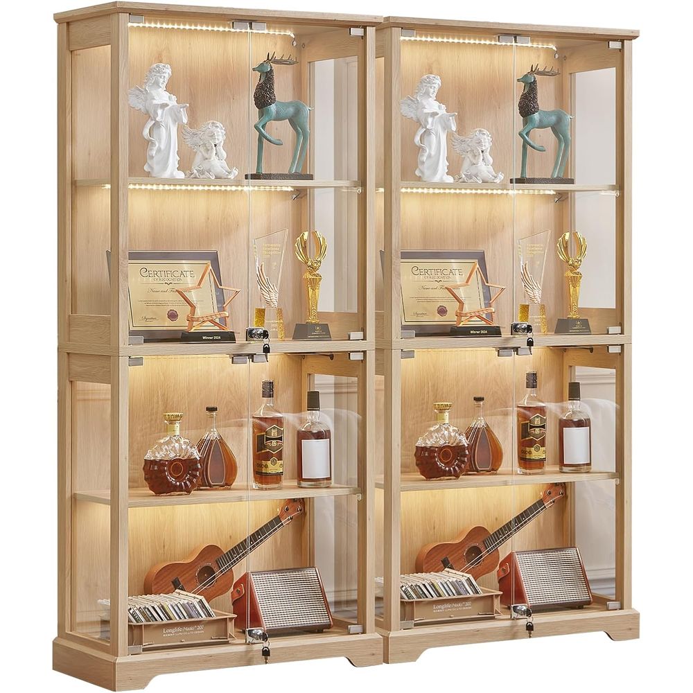 Dual Glass Door Display Cabine - Motion Sensor Light のレビューと価格