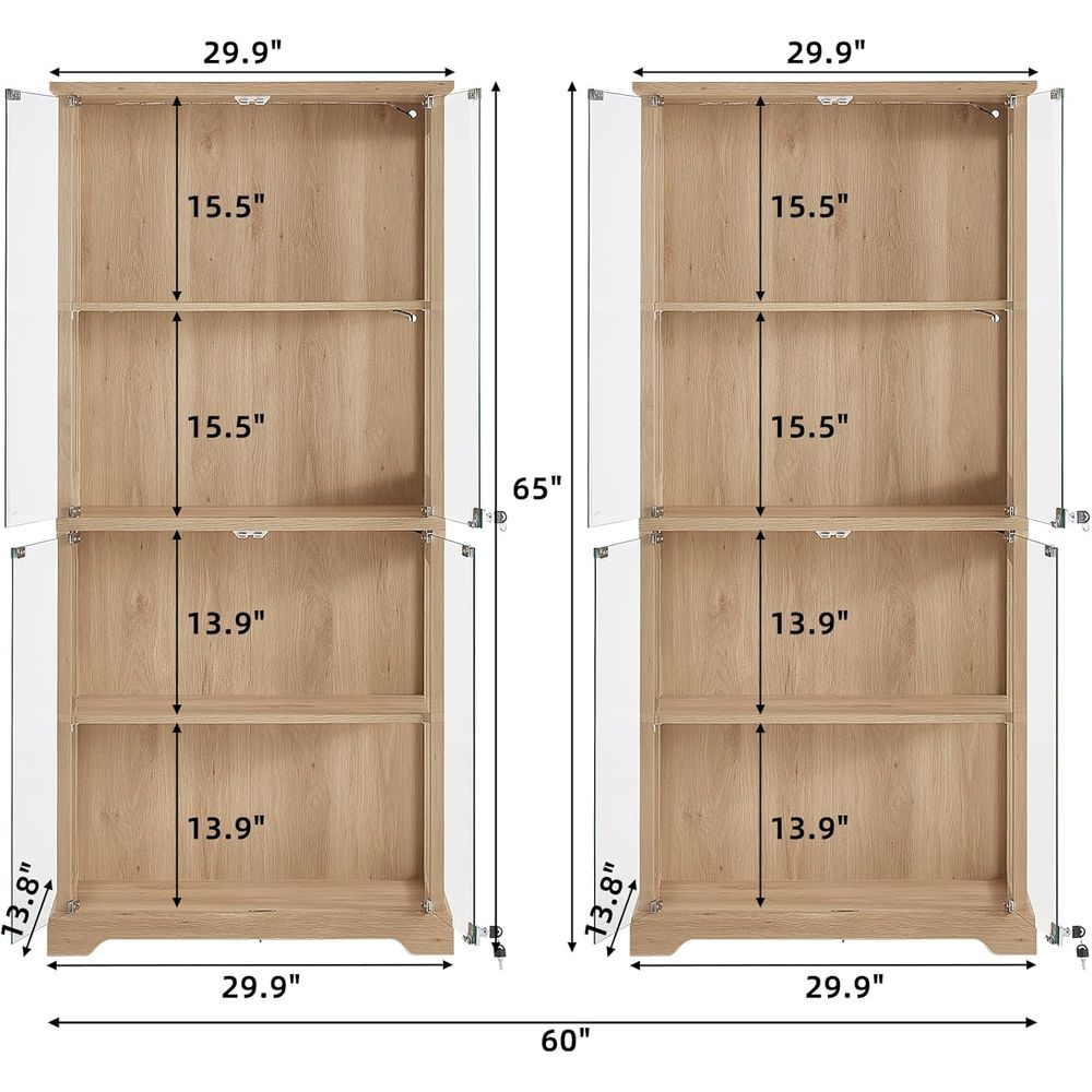 Dual Glass Door Display Cabine - Motion Sensor Light のレビューと価格