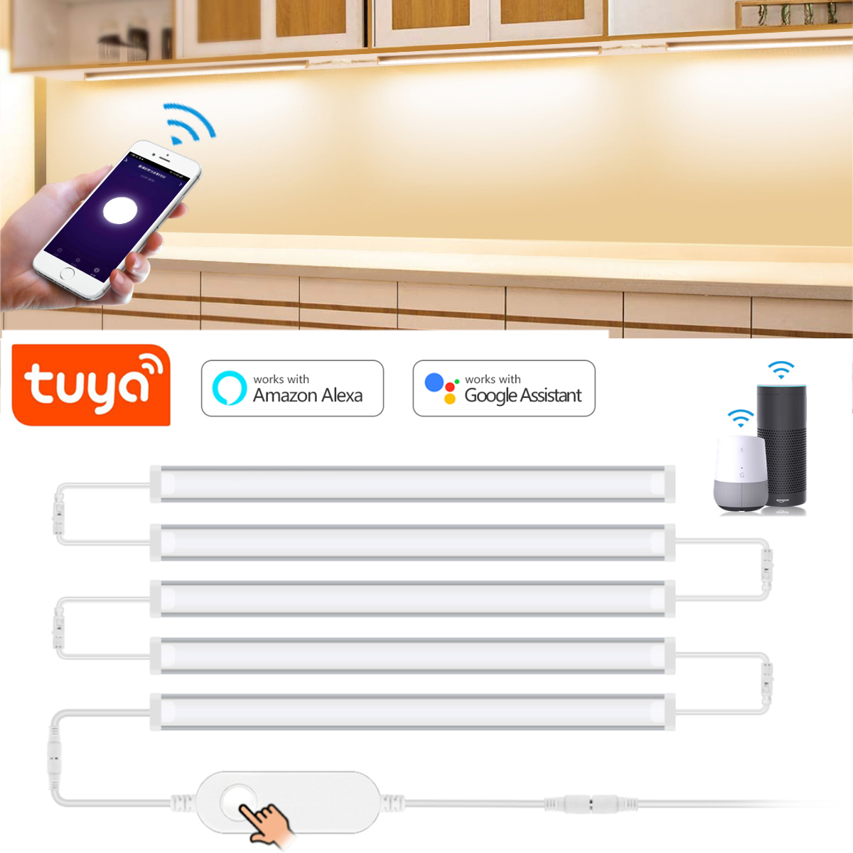 1-5 Pcs Kitchen Tuya Smart LED - Smart Home Kitchen のレビューと価格