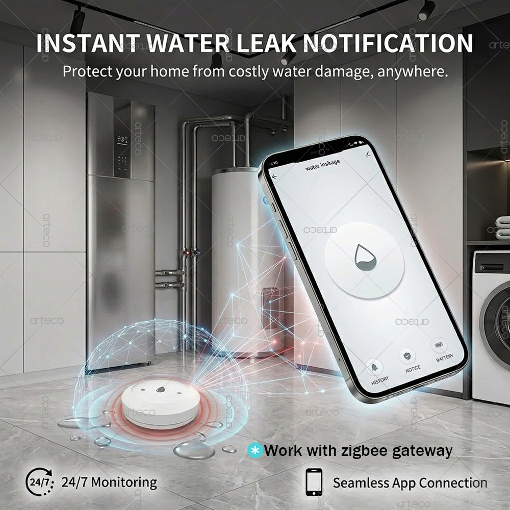 Zigbee Water Leak Sensor Flood - Smart Home Kitchen のレビューと価格