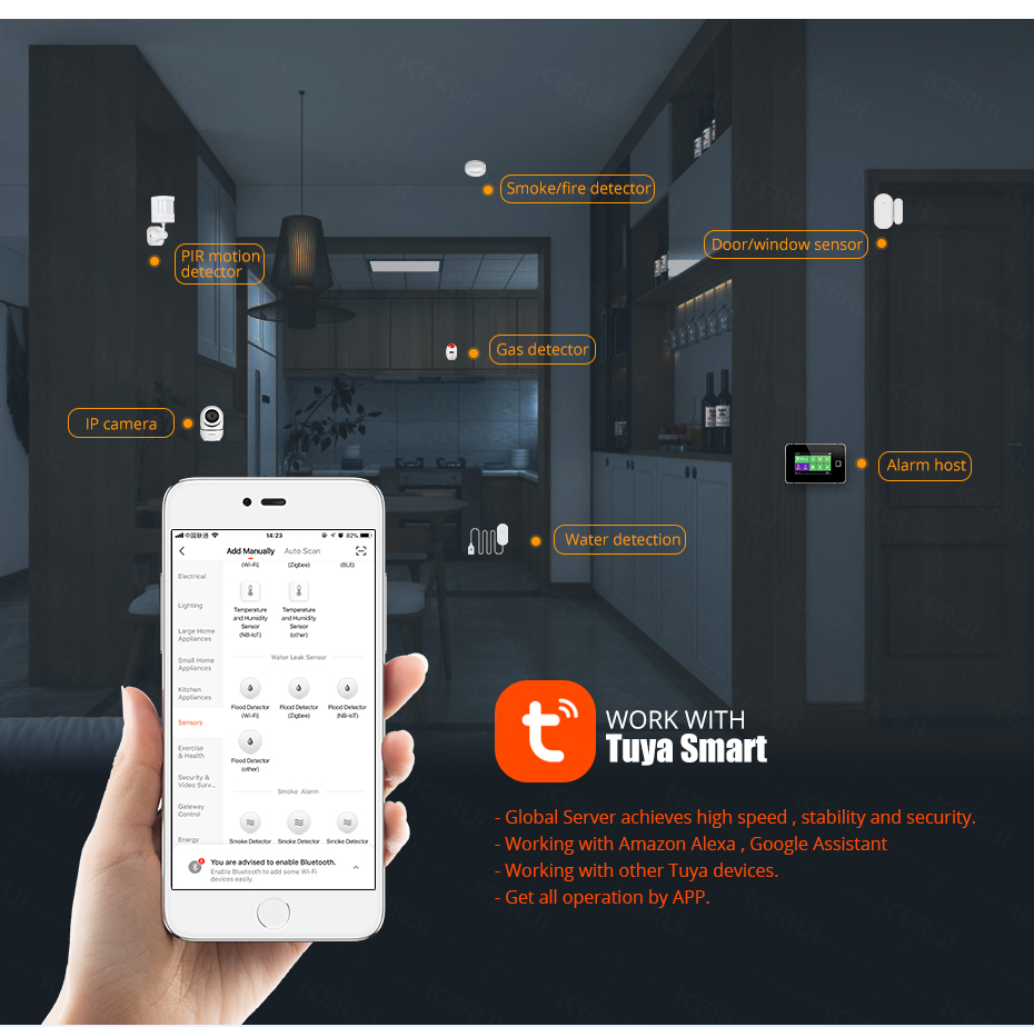 KERUI Smart  WiFi Water Sensor - Smart Home Kitchen のレビューと価格