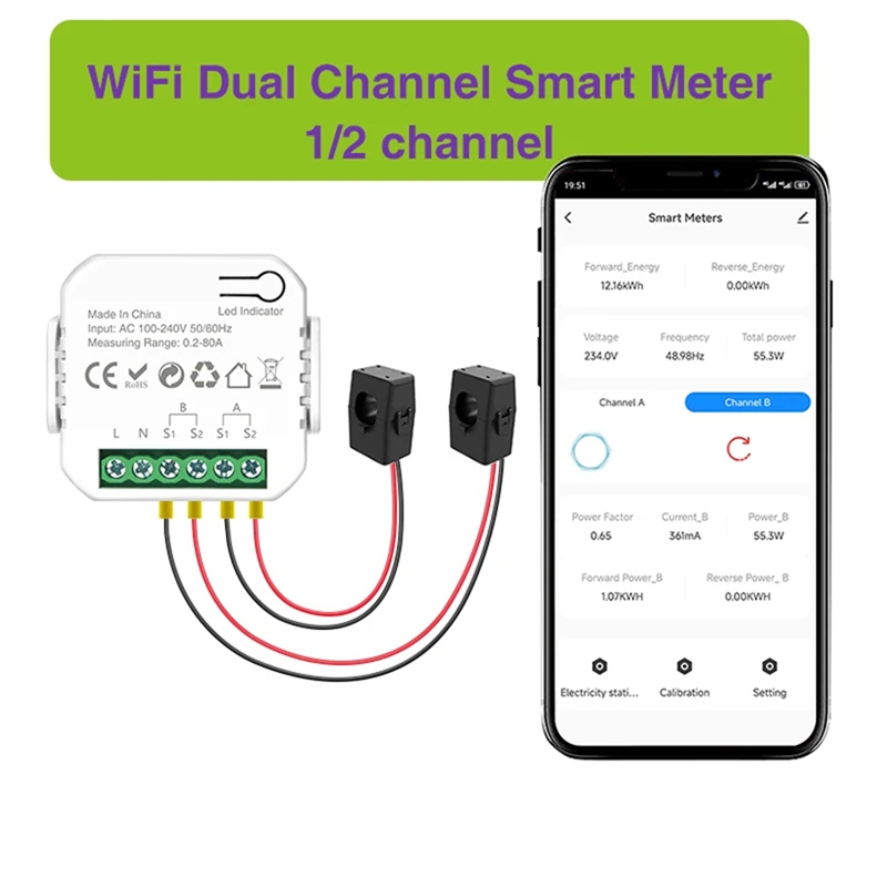 Tuya Wifi Smart Power Meter wi - Smart Home のレビューと価格