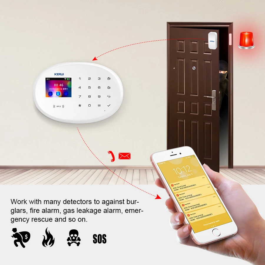 KERUI Tuya Smart Alarm System  - Smart Smoke Detector のレビューと価格