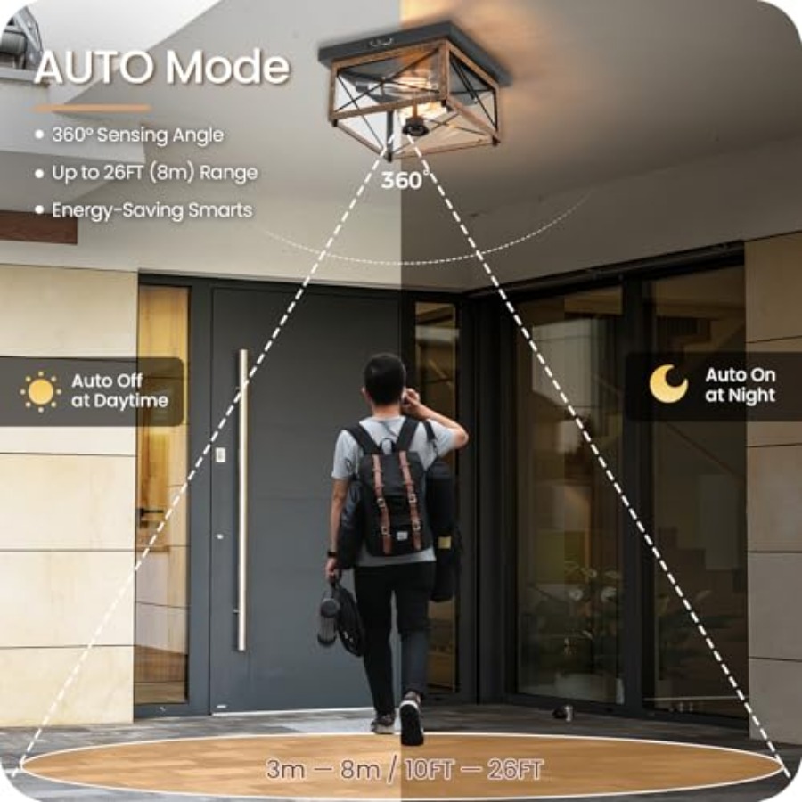 Outdoor Ceiling Light with Mot - Motion Sensor Light のレビューと価格