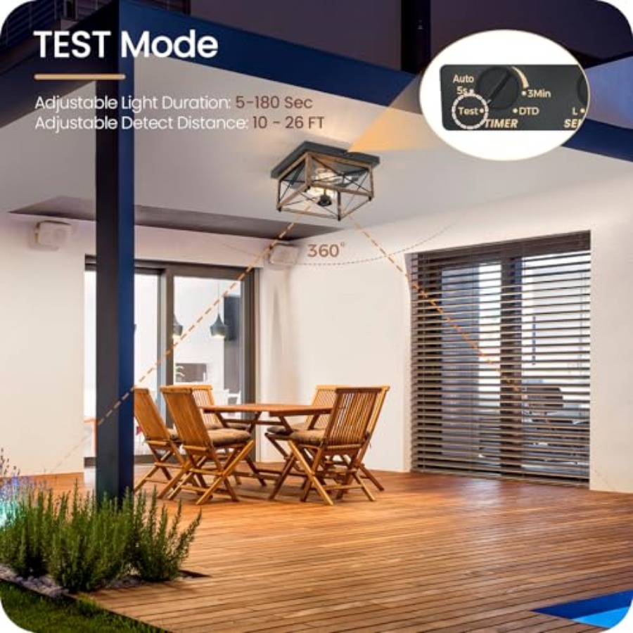 Outdoor Ceiling Light with Mot - Motion Sensor Light のレビューと価格