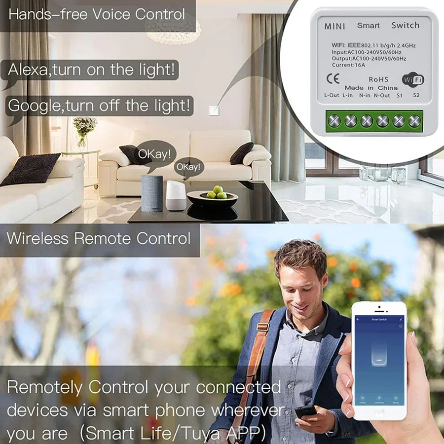 16A 20A Tuya Smart WiFi Switch - Tuya Smart Switch のレビューと価格