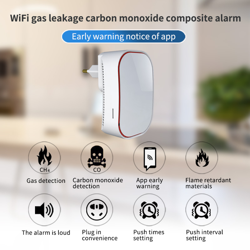Wifi CH4 Natural Gas Leak Sens - Smart Home Kitchen のレビューと価格