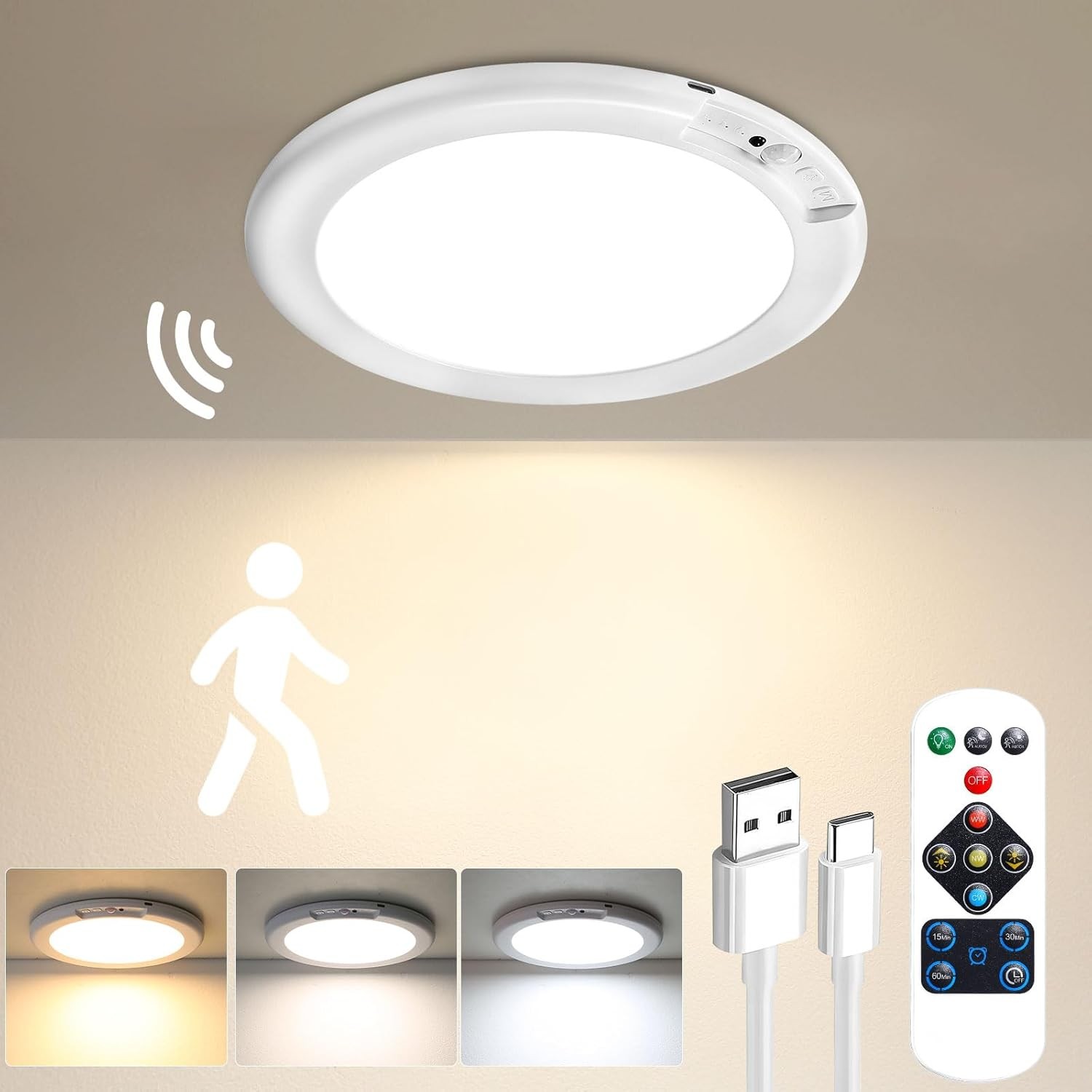 4 Pack Long Battery Motion Sen - Motion Sensor Light のレビューと価格