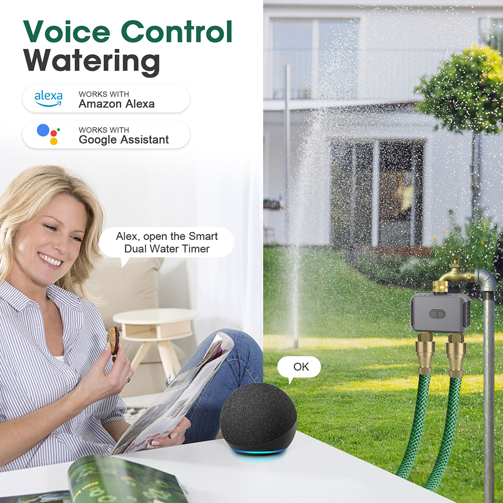 Tuya 2 Zone Watering Timer Gar - Smart Home Automation のレビューと価格