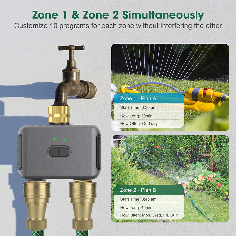 Tuya 2 Zone Watering Timer Gar - Smart Home Automation のレビューと価格